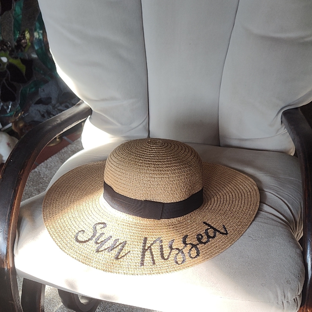 Sun Kissed Straw Hat with Adjustable Black Band